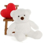 3 Feet Fat and Huge White Teddy Bear